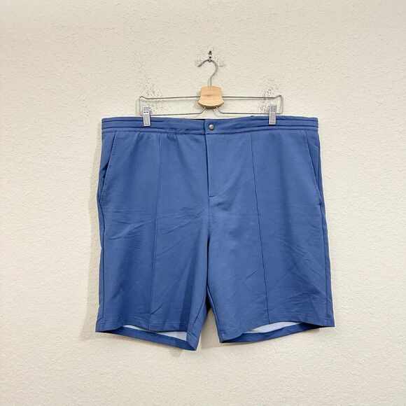 STONE ROSE Fleece Knit Shorts Blue Drawstring Waist Performance NWT - Picture 3 of 10